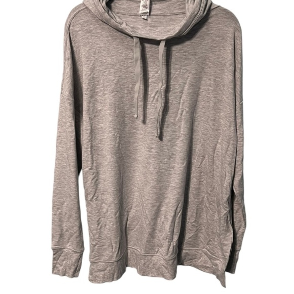 Active Life Heather Gray Pull Over Long Sleeve Lightweight Size XXL